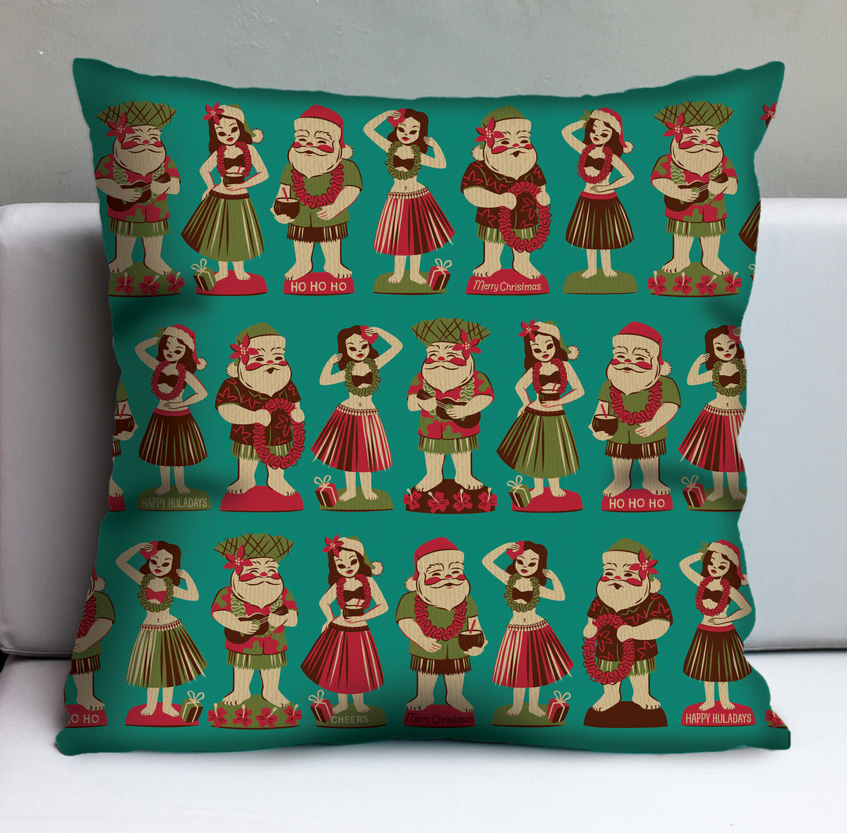 Hand Tufted Christmas Pillow Cover,embroidered Santa Cushion Cover