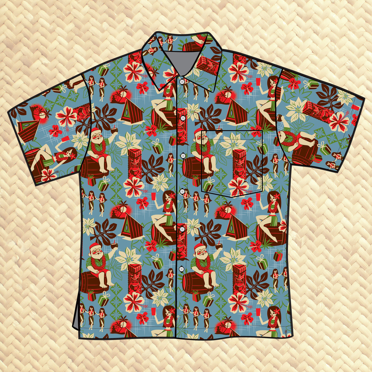 Happy Huladays' - Unisex Aloha Shirt - Pre Order – Tikiland