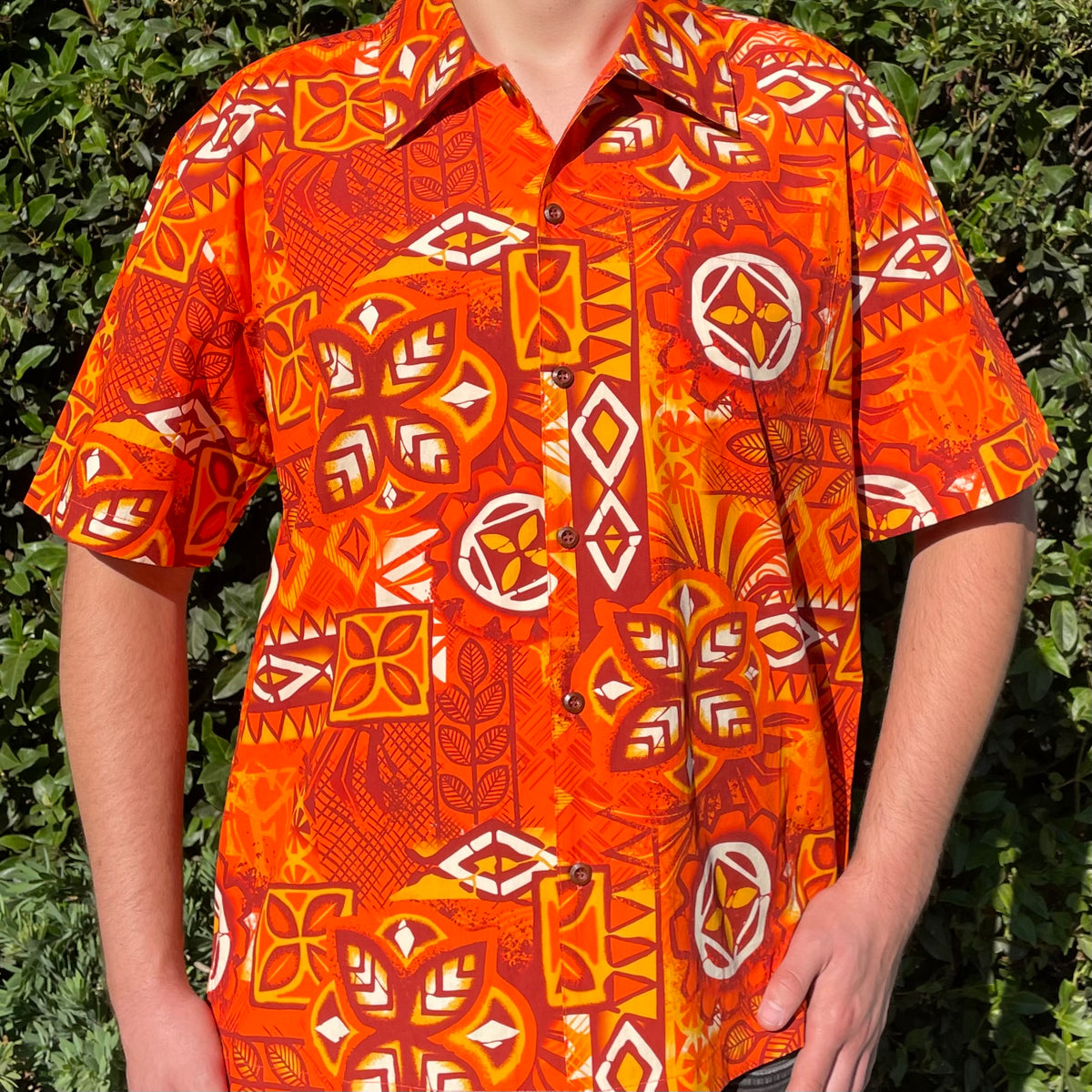 TikiLand Trading Co. ‘Alani Tapa Aloha Shirt - Women's - Final Sale - Ready to ship! (US Shipping Included) M