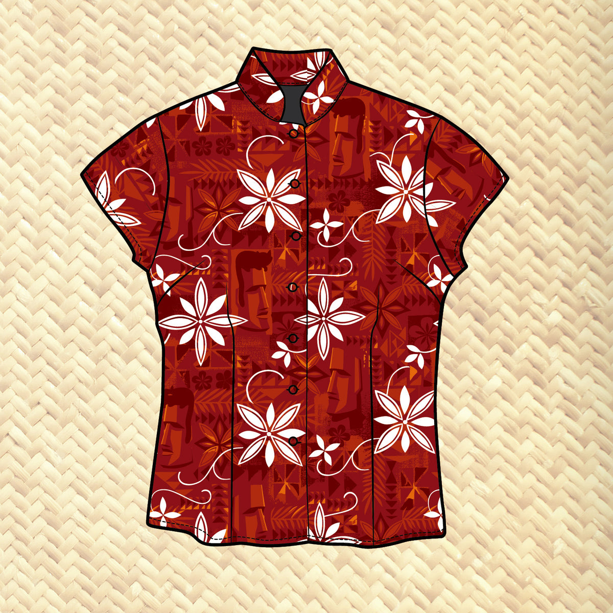 TikiLand Trading Co. 'Pae'a Tapa' - Unisex Aloha Shirt - FINAL