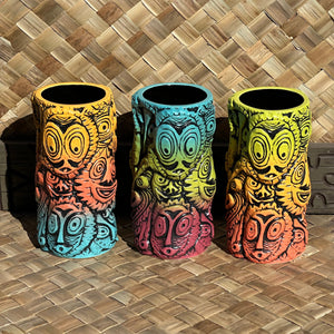 Crowded Hut Tiki Mug, designed by Ken Ruzic and sculpted by Thor - Limited Edition of 250 total - Glazed to Order, Ships in 1-2 Months