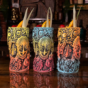 Crowded Hut Tiki Mug, designed by Ken Ruzic and sculpted by Thor - Limited Edition of 250 total - Glazed to Order, Ships in 1-2 Months