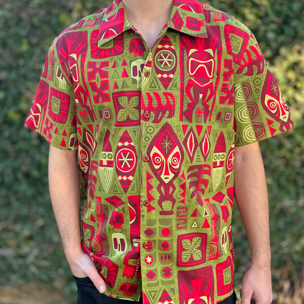 'Island Christmas' Classic Aloha Button Up-Shirt - Unisex - Ready to Ship!