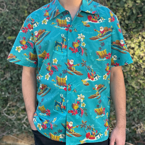 Jeff Granito's 'Rum Rum Reindeer' Classic Aloha Button Up-Shirt - Unisex - Ready to Ship!