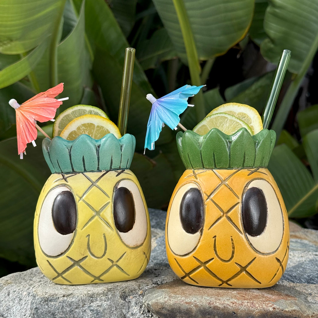 Tiki tOny's Pineapple Mug - Ceramic Tiki Mugs - Light + Dark  - Limited Edition / Limited Time Pre-Order