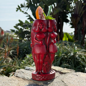 Jeff Granito's RedRum- Ceramic Tiki Mugs - Dark Red + Bright Red - Limited Editions / Limited Time Pre-Order