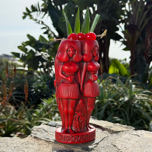 Jeff Granito's RedRum- Ceramic Tiki Mugs - Dark Red + Bright Red - Limited Editions / Limited Time Pre-Order