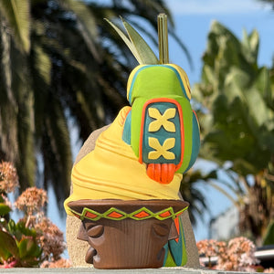 Jeff Granito's Toucan Whip  - Ceramic Tiki Mugs - Blue + Green - Limited Edition / Limited Time Pre-Order