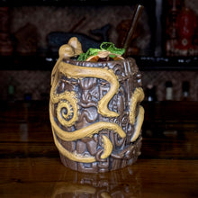 Rum Sucker / Octopus's Barrel (Sand) - Ceramic Tiki Mug - Designed and Sculpted by Thor - Limited Edition / Limited Time Pre-Order