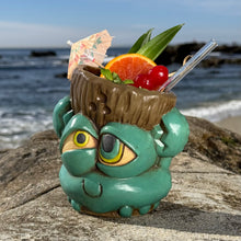 Tiki tOny's King Coconut - Ceramic Tiki Mugs - Red + Blue - Limited Edition / Limited Time Pre-Order