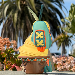 Jeff Granito's Toucan Whip  - Ceramic Tiki Mugs - Blue + Green - Limited Edition / Limited Time Pre-Order