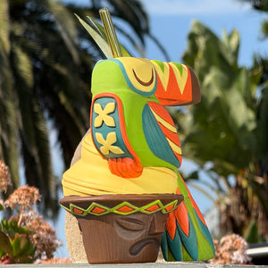 Jeff Granito's Toucan Whip  - Ceramic Tiki Mugs - Blue + Green - Limited Edition / Limited Time Pre-Order