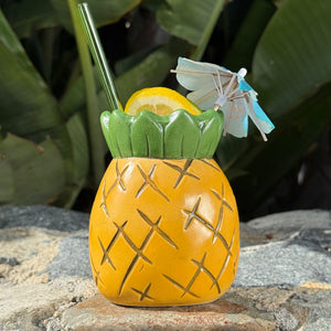 Tiki tOny's Pineapple Mug (Dark) - Ceramic Tiki Mug - Limited Edition / Limited Time Pre-Order