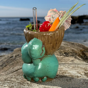 Tiki tOny's King Coconut - Ceramic Tiki Mugs - Red + Blue - Limited Edition / Limited Time Pre-Order