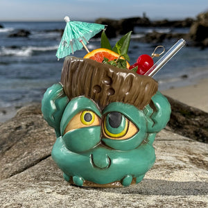 Tiki tOny's Blue King Coconut - Ceramic Tiki Mug - Limited Edition / Limited Time Pre-Order