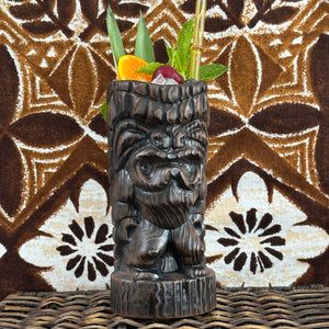 Hoa Kahiko Ku Tiki Mug (Dark Wood glaze), sculpted by Thor - Ceramic - Limited Edition / Limited Time Pre-Order