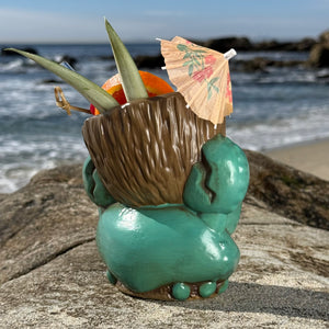 Tiki tOny's King Coconut - Ceramic Tiki Mugs - Red + Blue - Limited Edition / Limited Time Pre-Order