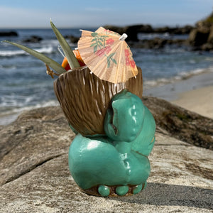 Tiki tOny's King Coconut - Ceramic Tiki Mugs - Red + Blue - Limited Edition / Limited Time Pre-Order