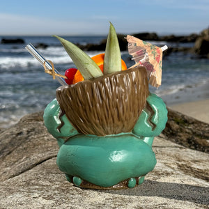 Tiki tOny's King Coconut - Ceramic Tiki Mugs - Red + Blue - Limited Edition / Limited Time Pre-Order