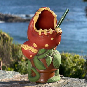 Feed Me! Man-eating Plant - Ceramic Tiki Mugs - Red + Green - Limited Edition / Limited Time Pre-Order