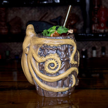 Rum Sucker / Octopus's Barrel - Ceramic Tiki Mugs - Sand + Ruby - Designed and Sculpted by Thor - Limited Edition / Limited Time Pre-Order