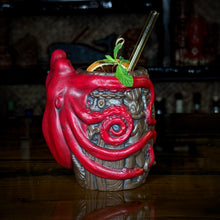 Rum Sucker / Octopus's Barrel (Ruby) - Ceramic Tiki Mug - Designed and Sculpted by Thor - Limited Edition / Limited Time Pre-Order