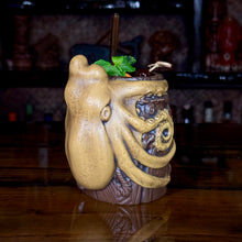 Rum Sucker / Octopus's Barrel (Sand) - Ceramic Tiki Mug - Designed and Sculpted by Thor - Limited Edition / Limited Time Pre-Order