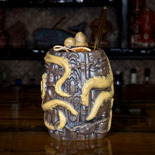 Rum Sucker / Octopus's Barrel - Ceramic Tiki Mugs - Sand + Ruby - Designed and Sculpted by Thor - Limited Edition / Limited Time Pre-Order