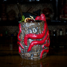 Rum Sucker / Octopus's Barrel - Ceramic Tiki Mugs - Sand + Ruby - Designed and Sculpted by Thor - Limited Edition / Limited Time Pre-Order