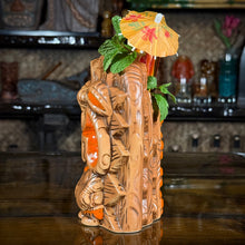 The Griper Tiki Mug (Orange) designed by Ken Ruzic, sculpted by Thor - Limited Edition of 250 - Ready to Ship!