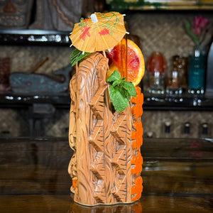 The Griper Tiki Mug (Orange) designed by Ken Ruzic, sculpted by Thor - Limited Edition of 250 - Ready to Ship!