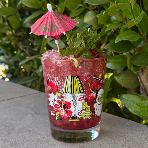 'A Christmas Glass' Half Wrap Mai Tai Cocktail Glass - Ready to Ship!