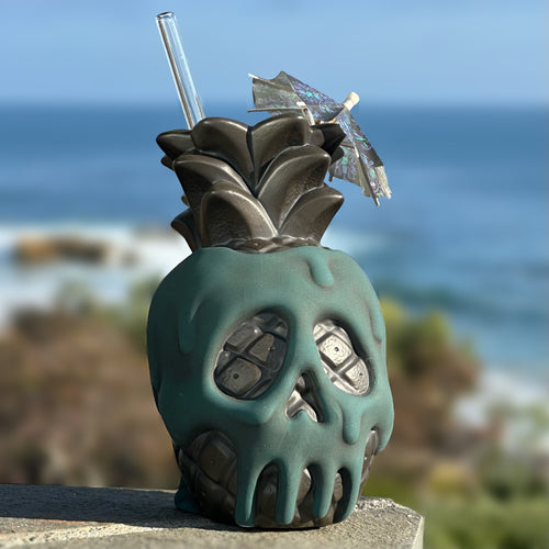 Jeff Granito's Poison Pineapple - Ceramic Tiki Mug - Twilight Teal Limited Edition / Limited Time Pre-Order