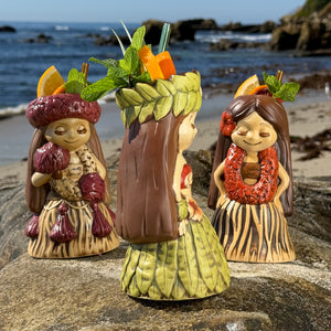 "it's a hula world" Tiki Mug, Hula Girl Ti - #4 of a 4 mug series - Limited Edition / Limited Time Pre-Order