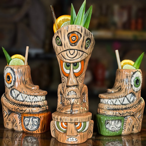 Tiki tOny's Enchanted Tiki Room Chanting Drummer ceramic Tiki Mug - Limited Edition / Limited Time Pre-Order