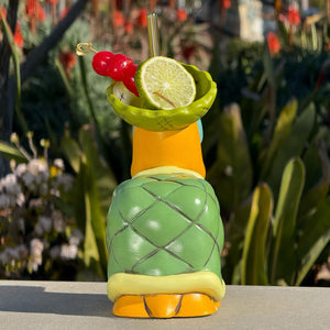 Tiki tOny's Topsy-turvy Turtle - Ceramic Tiki Mugs - Blue Eyes + Green Eyes - Limited Editions / Limited Time Pre-Order