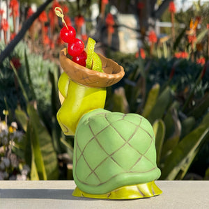 Tiki tOny's Topsy-turvy Turtle - Ceramic Tiki Mugs - Blue Eyes + Green Eyes - Limited Editions / Limited Time Pre-Order