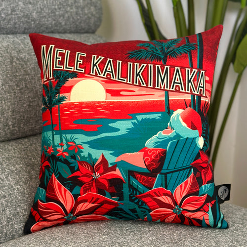 Jeff Granito's 'Mele Kalikimaka Sunset' Pillow Cover