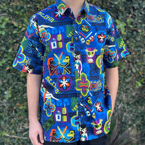 'Star Bars' Modern Fit with Flex Button-Up Shirt - Unisex - Ready to Ship!