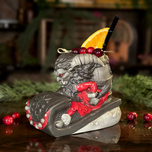 Krampus' Wicked Ride (Coal) - Ceramic Tiki Mug - Limited Edition / Limited Time Pre-Order