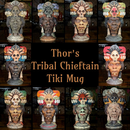 Thor's Tribal Chieftain Ceramic Tiki Mug - Each one is Unique - Limited Release of 10 (max edition of around 50) - Ready to Ship