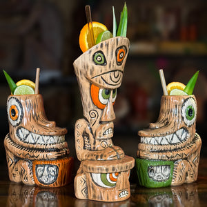 Tiki tOny's Enchanted Tiki Room Chanting Drummer ceramic Tiki Mug - Limited Edition / Limited Time Pre-Order