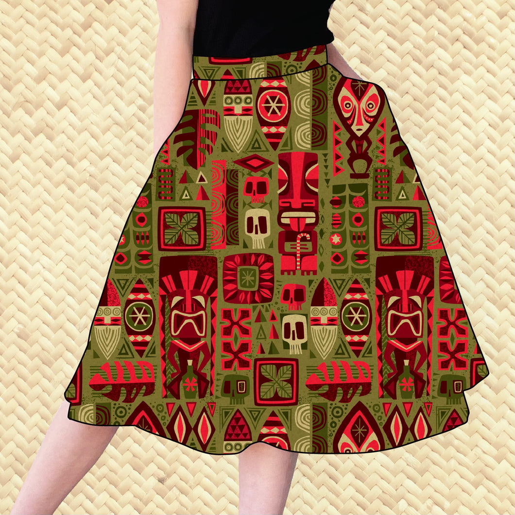 'Island Christmas' Aloha Skirt with Pockets - Pre-Order