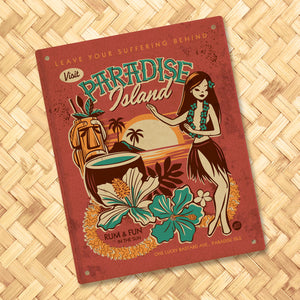 'Paradise Island' Metal Bar Sign - Pre-Order