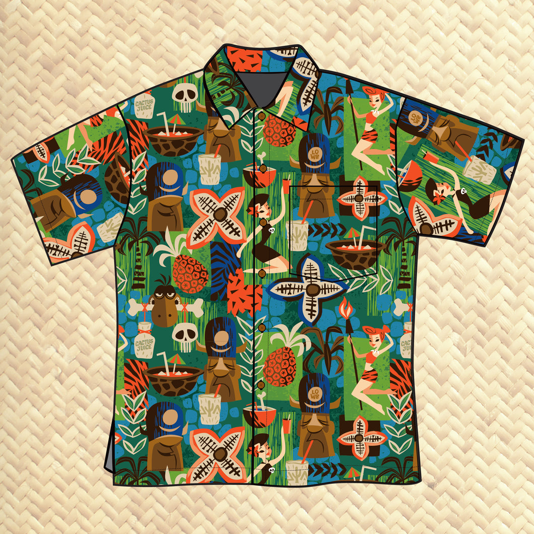 Jeff Granito's 'Loyal Order of the Rum Rocktails' Classic Aloha Button Up-Shirt - Unisex - Pre-Order