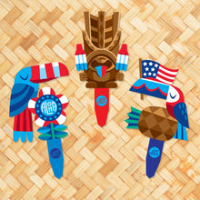 'Star-Spangled Aloha' Metal Yard Stakes Set of THREE (3) - Limited Time Pre-Order