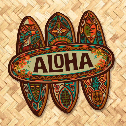 'Enchanted Aloha' Metal Bar Sign