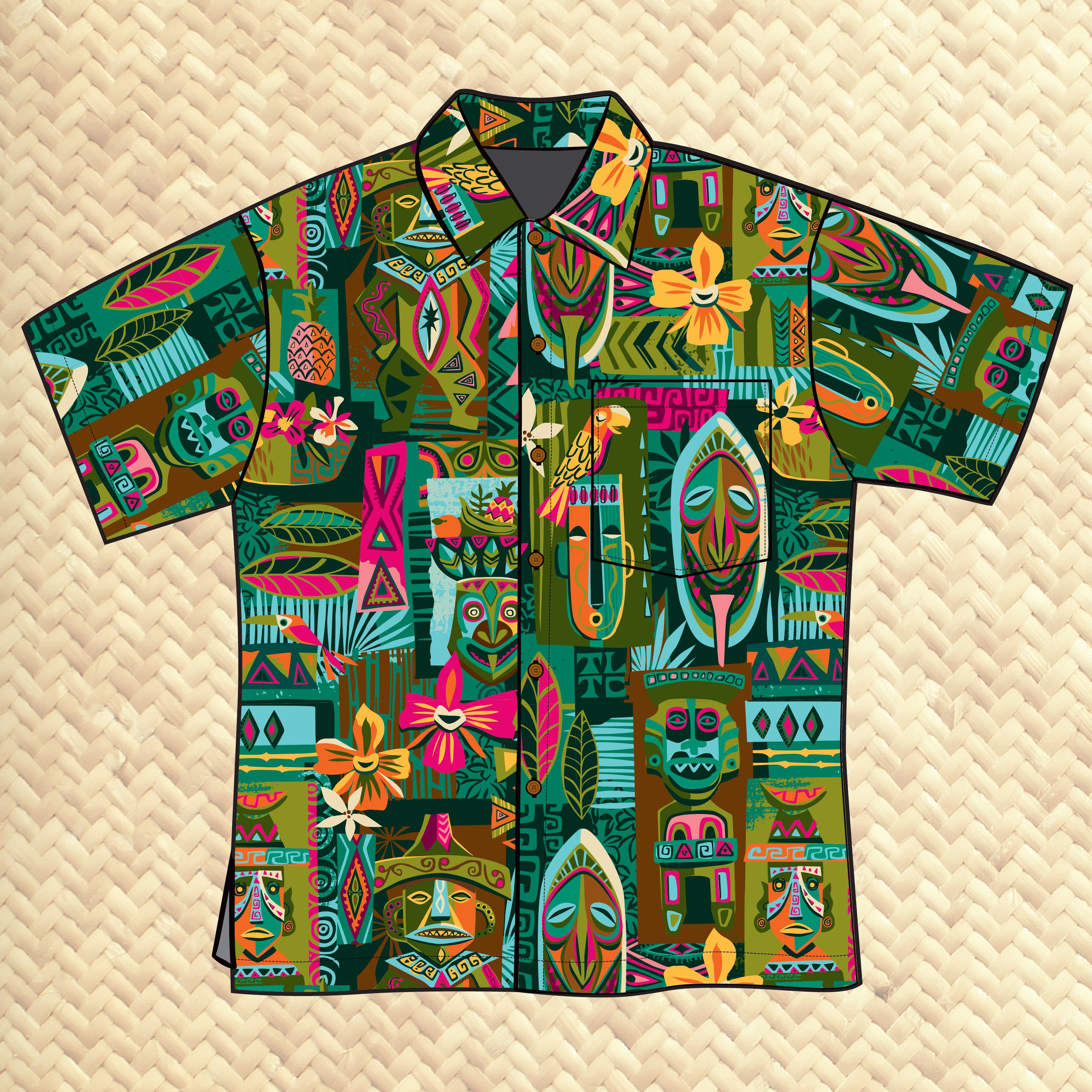 TikiLand Day 2025 'Lanai Enchantment' - Classic Aloha Button Up-Shirt - Unisex - Pre-Order