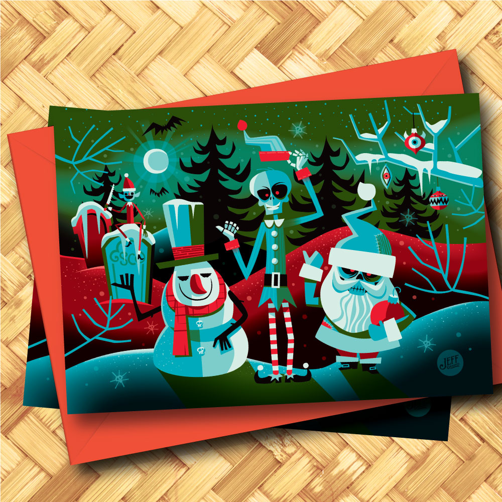 'Tree Trimming Ghosts' Greeting Card Set