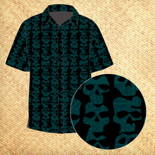 'Wall of Skulls' Modern Fit with Flex Button-Up Shirt - Unisex - Pre-Order